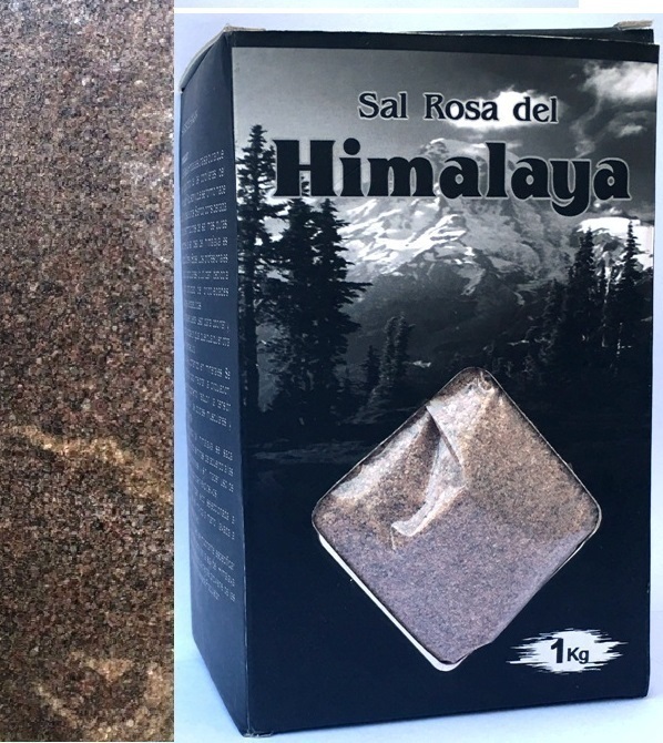 Auténtica Sal Fina del Himalaya Negra. 1 kilo con Caja