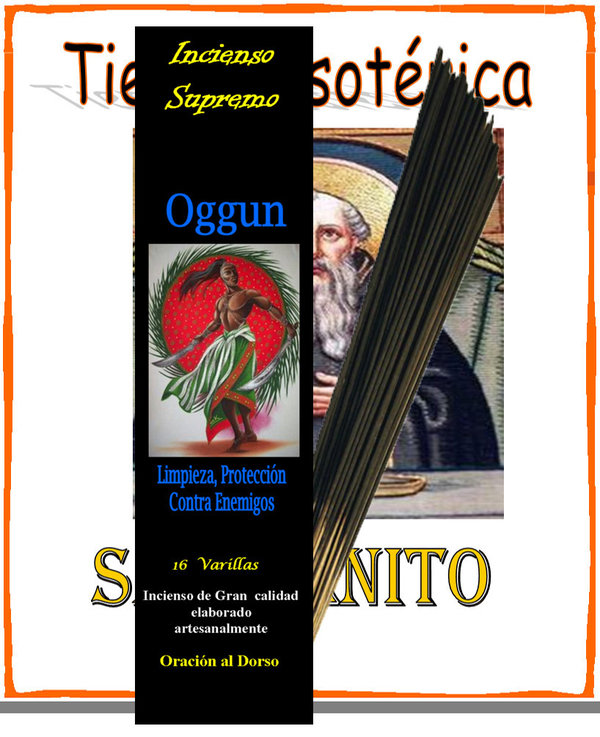 Incienso de Santería Supremo con Oración, Oggun