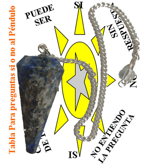 Péndulo Mineral Artesano Lapislázuli, Faceteado de 3 a 4 cm