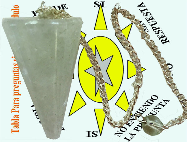 Péndulo Mineral Artesano Selenita de 3,5 a 4,5 cm
