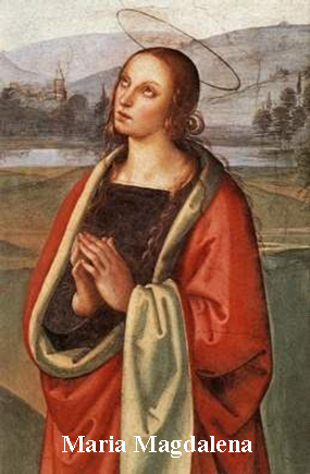 Estampa Santa María Magdalena con Oración, 5x7,5cm