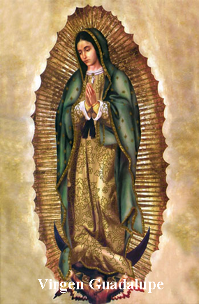 Estampa Virgen Guadalupe con Oración, 5x7,5cm