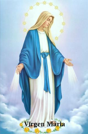 Estampa Virgen María con Oración, 5x7,5cm