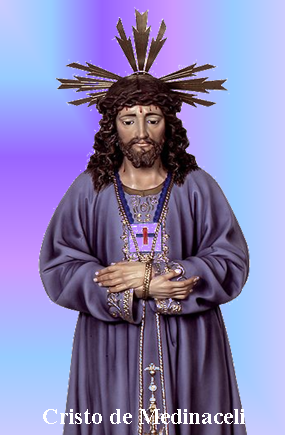 Estampa Cristo de Medinaceli con Oración, 5x7,5cm