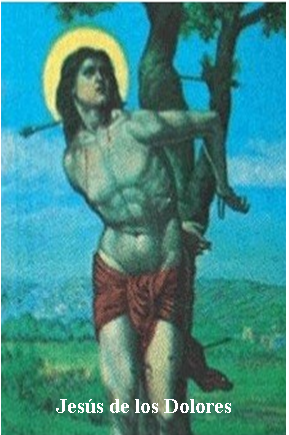 Estampa Jesús de los Dolores con Oración, 5x7,5cm