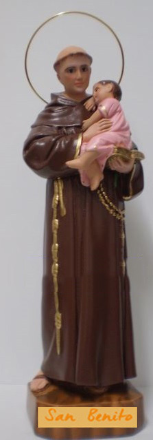 Figura Artesana Santo San Antonio de Padua (25cm)