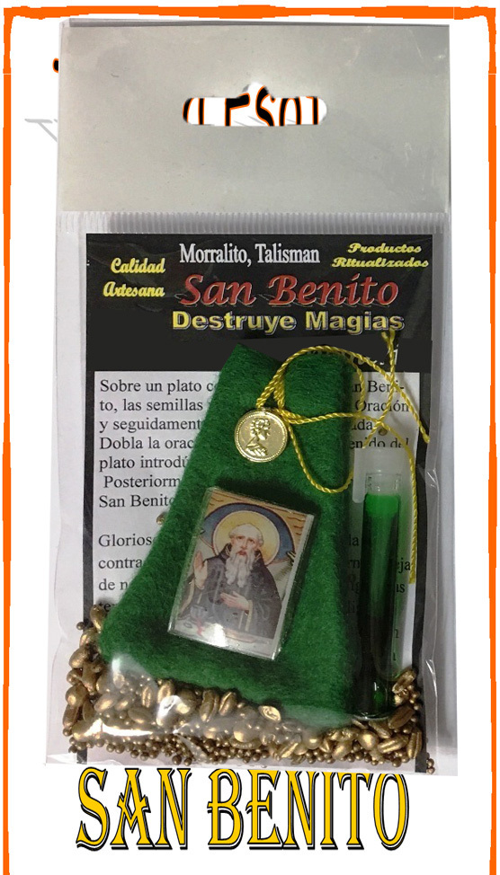 Amuleto Artesano Morralito San Benito, Destruye Magias