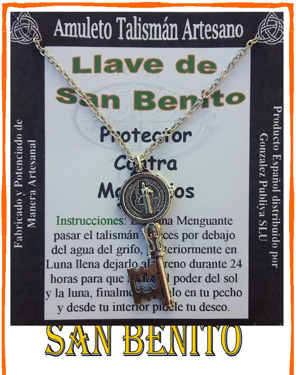 Talismán Artesano Llave de San Benito, Amuleto contra Maleficios