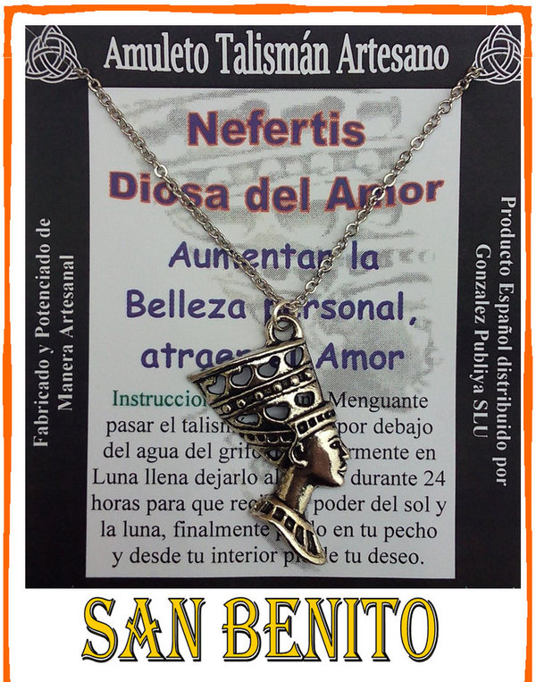 Talismán Artesano Diosa Nefertis, Amuleto atrae Amor