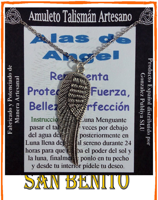Talismán Artesano Alas de Ángel, Amuleto de la Perfección