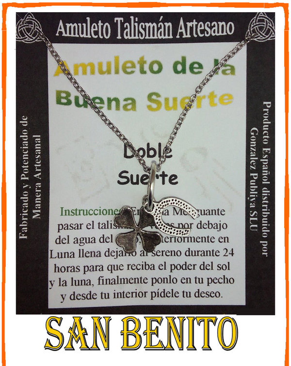 Talismán Artesano Doble Suerte, Amuleto de la Suerte