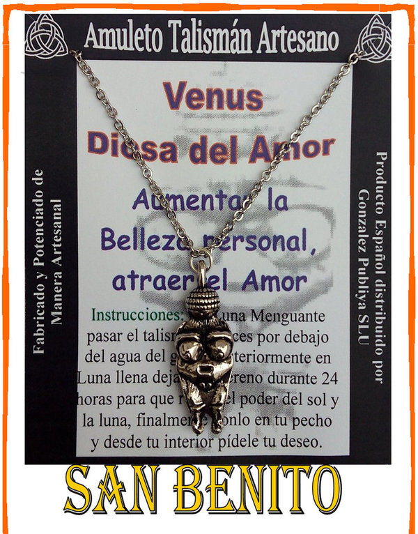 Talismán Artesano Diosa del Amor Venus, Amuleto Belleza