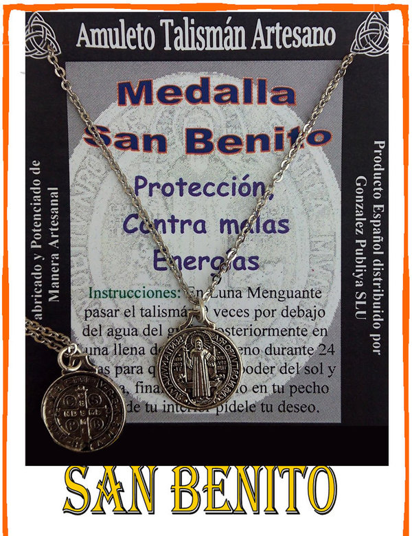 Talismán Artesano Medalla de San Benito, Amuleto Protección