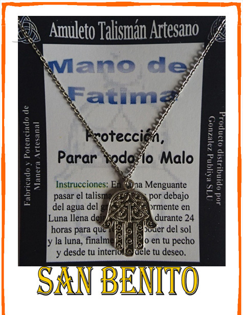 Talismán Artesano Mano de Fátima, Amuleto de Protección