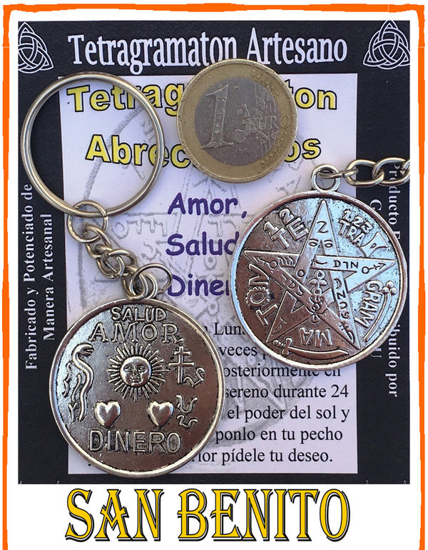 Amuleto Artesano Llavero Tetragramaton, Abrir Caminos