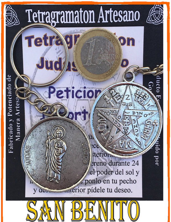 Amuleto Artesano Llavero Tetragramaton, Judas Tadeo