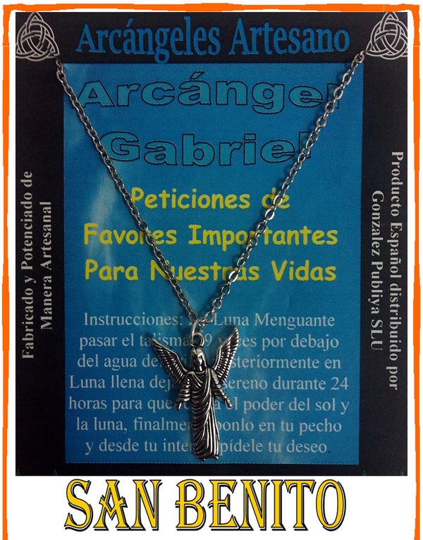 Amuleto Artesano Colgante Arcángel Gabriel, Petición Favor