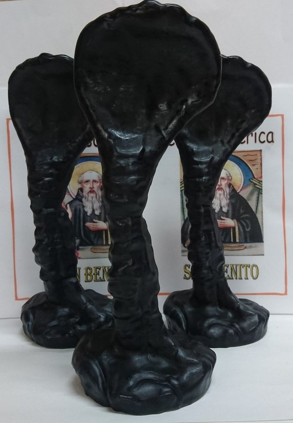 Vela Artesana Negra, Cobra Grande (23x10cm)