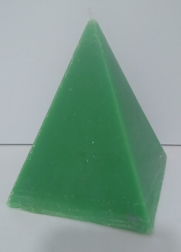 Vela Pirámide Verde Abrecaminos Trabajo-Negocio 13x10cm