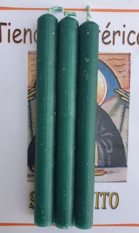 Vela Artesana 15cm Verde