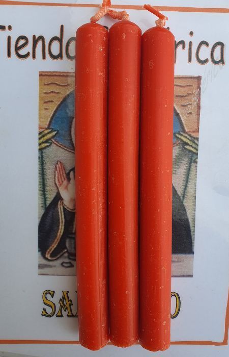 Vela Artesana 15cm Naranja