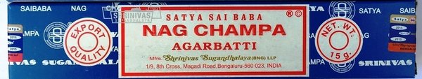 Incienso Satya Nag Champa de 15gr Original. Cajita Azul