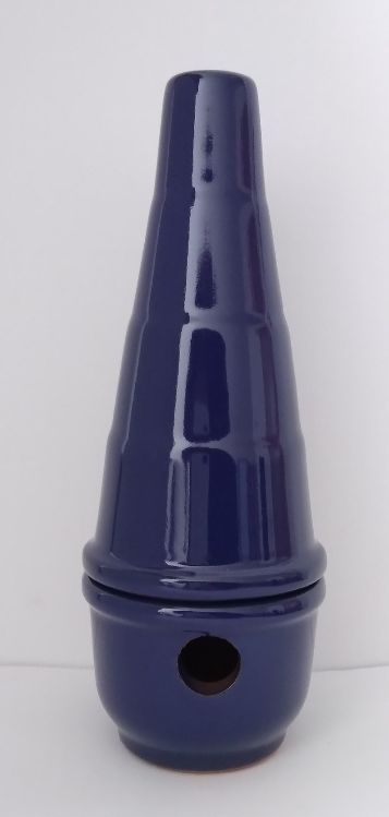 Quemador Artesano de Incienso, Cartuja Azul Esmaltado(18cm)