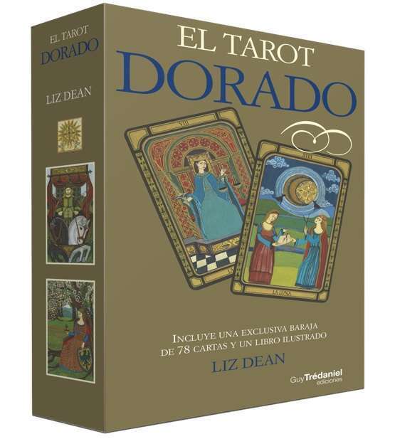 Libro mas Cartas Tarot Dorado