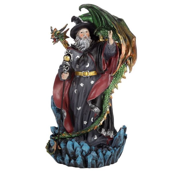 Figura Dragón con Espíritu Hechicero, 23cm Alto x 12,5cm Ancho