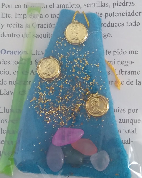 Amuleto Artesano Morralito Lluvia de Suerte Mágica.