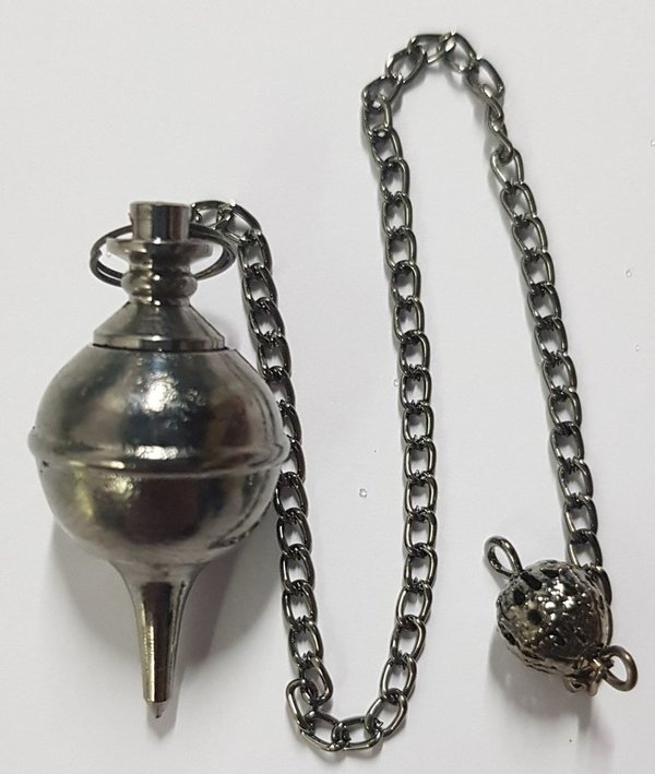 Péndulo Artesano de Metal Negro, esfera de 3 cm.